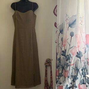 Aritzia Linen Midi Dress